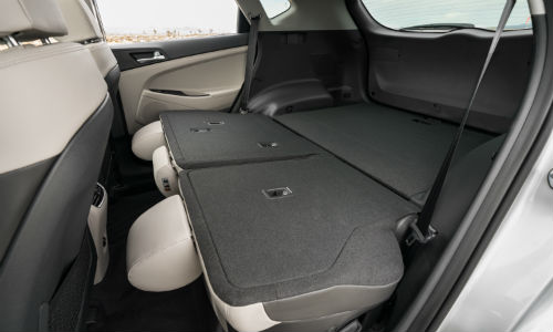 Rear seats down in 2021 Hyundai Tucson
