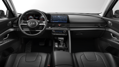 2021 Hyundai Elantra with Black Leather interior