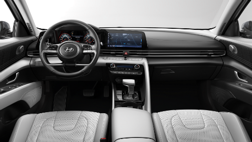 2021 Hyundai Elantra with Gray Leather interior