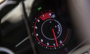 Closeup of gauges in 2021 Hyundai Elantra N Line