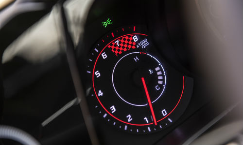 Closeup of gauges in 2021 Hyundai Elantra N Line