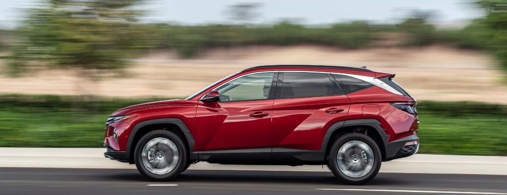 Profile view of 2022 Hyundai Tucson