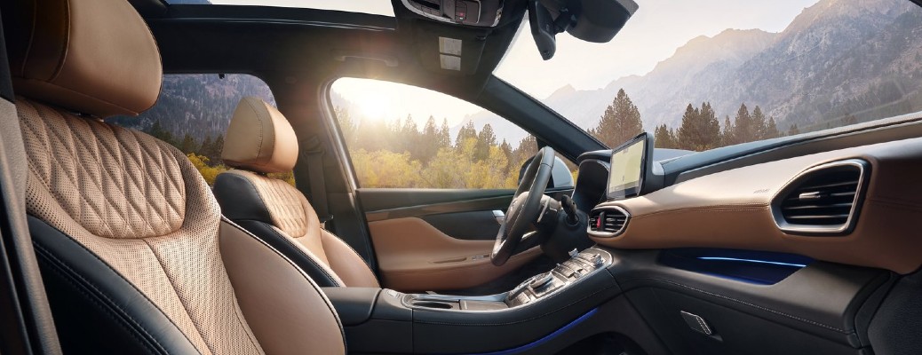 Interior view of 2021 Hyundai Santa Fe
