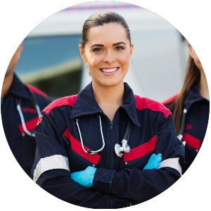 Young smiling EMT