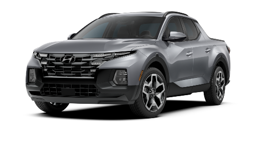 Hampton Gray 2022 Hyundai Santa Cruz on White Background