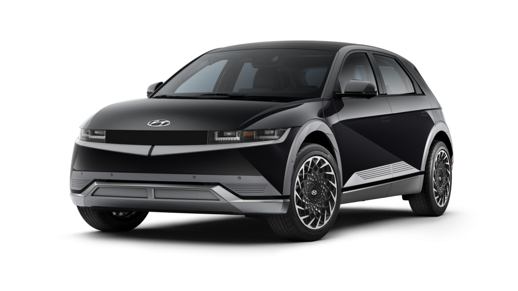 Phantom Black 2022 Hyundai IONIQ 5 on White Background