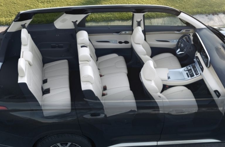 Cutaway Overhead View of 2021 Hyundai Palisade Interior