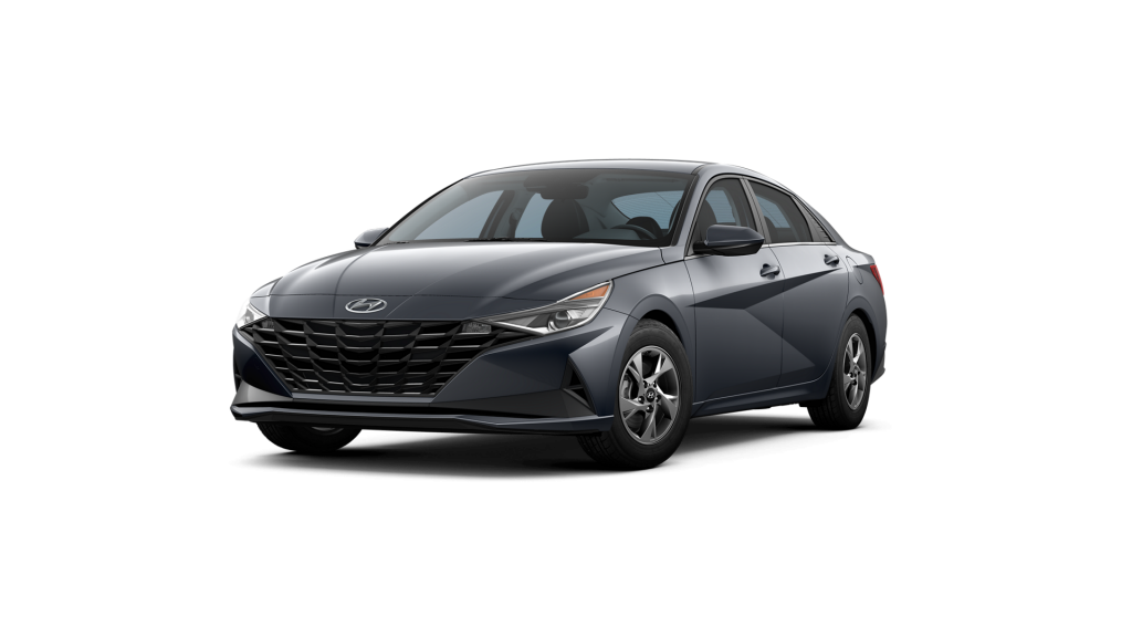 Portofino Gray 2022 Hyundai Elantra on White Background