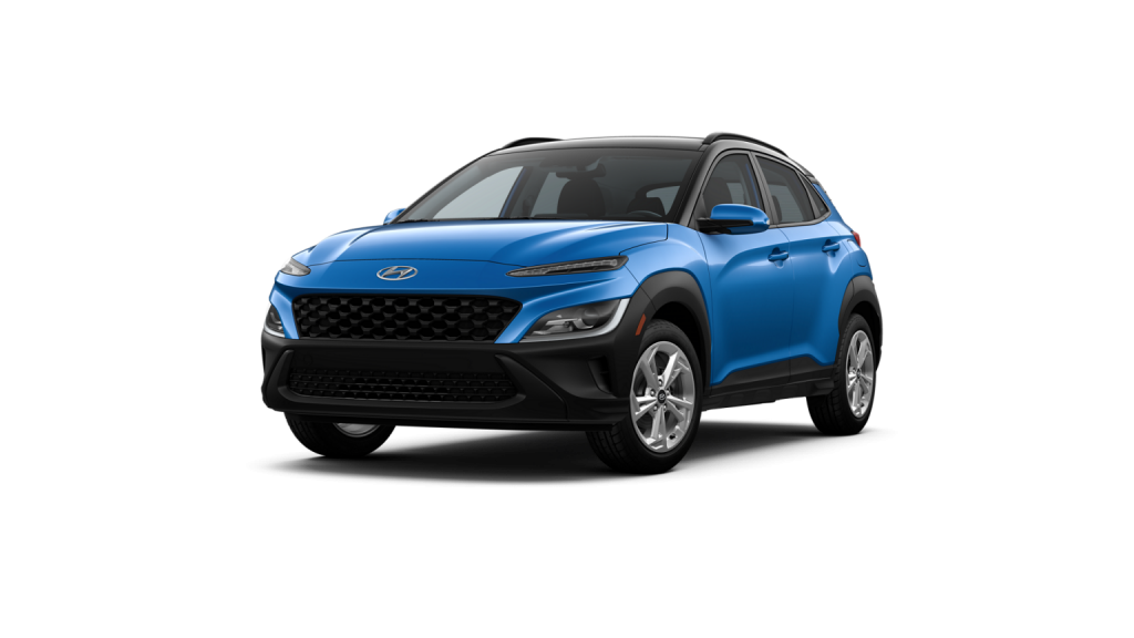 Blue Wave 2022 Hyundai Kona with Black Accents