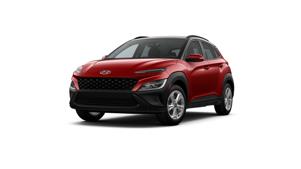 Pulse Red 2022 Hyundai Kona with Black Accents