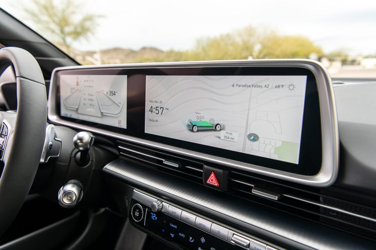 The Ioniq 6 cockpit puts everything you need close at hand.