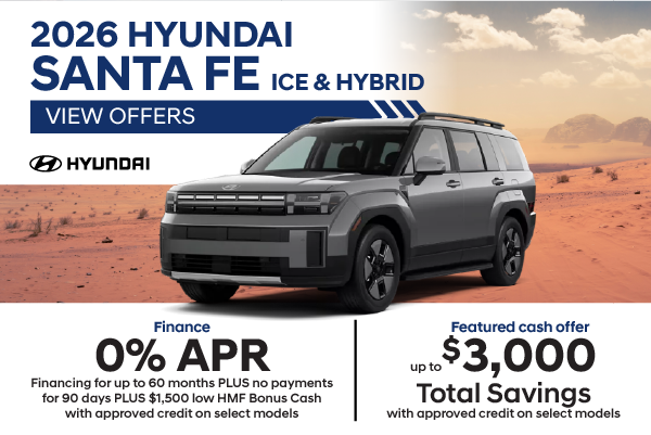2026 Hyundai Santa Fe ICE and Santa Fe Hybrid 