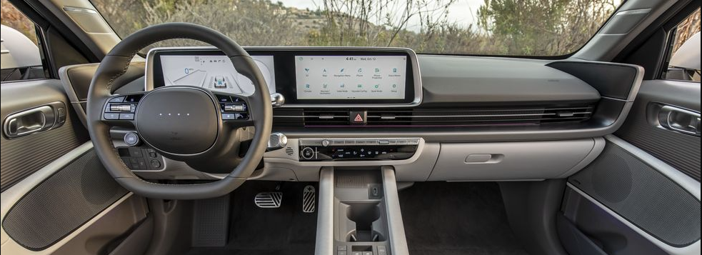 Image of the dashboard of the Hyundai Ioniq 6