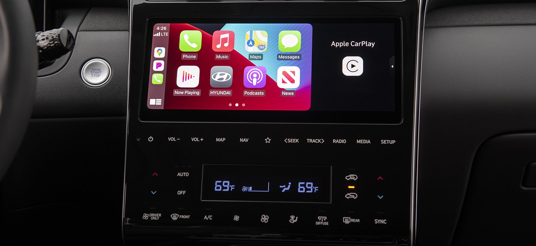 Dashboard of the 2023 Hyundai Tucson Hybrid