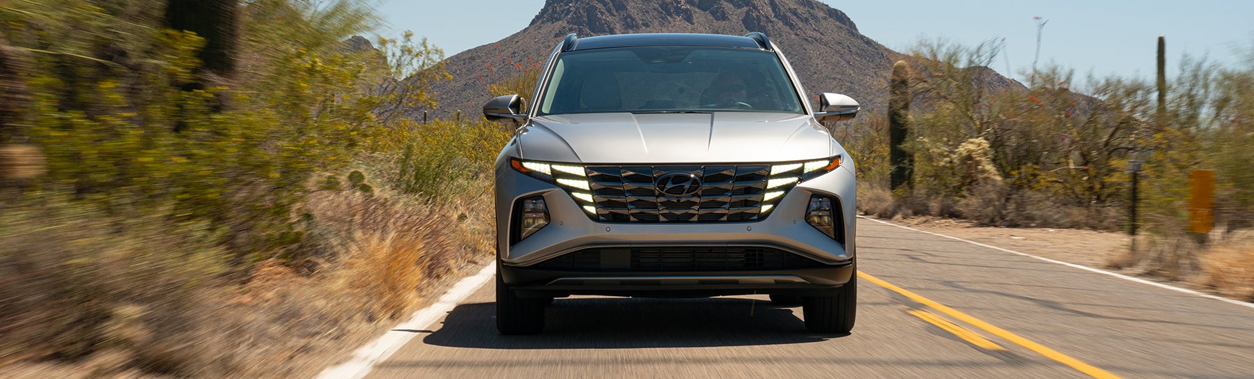 Front view of the 2023 Hyundai Tucson Hybrid